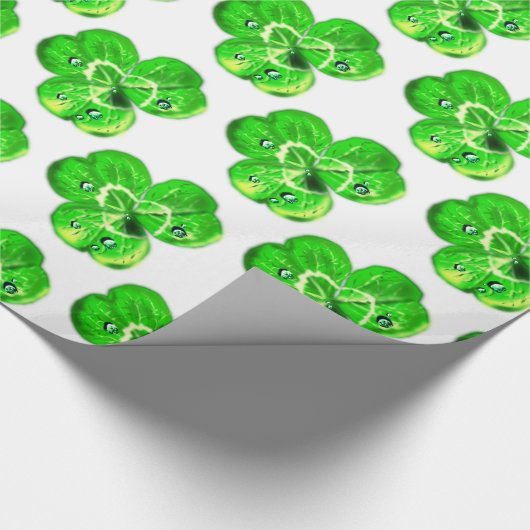 Geschenkpapier mit Kleeblatt (Ecke)