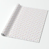 Geschenkpapier mit Liebe in Rosa, Lila und Weiß (Ungerollt)