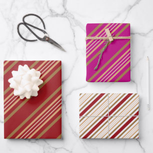 Geschenkpapier mit Linien Set