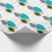 Geschenkpapier mit modernen Seed-Pods im Mid-Centu (Ecke)