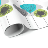 Geschenkpapier mit modernen Seed-Pods im Mid-Centu (Rolleneckpunkt)