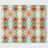 Geschenkpapier mit Mohnblumen (Flach)