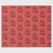 Geschenkpapier mit Mohnblumen (Flach)