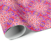 Geschenkpapier mit rotem Haken (Rolleneckpunkt)
