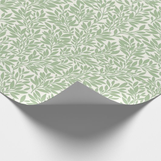 Geschenkpapier mit schlichten Silhouette Salbei Bl (Ecke)