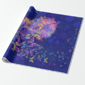 Geschenkpapier mit Schmetterlingen Herz (Ungerollt)