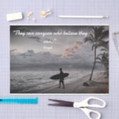 Geschenkpapier mit Surfer durch Ozean Seidenpapier (Handwerk)