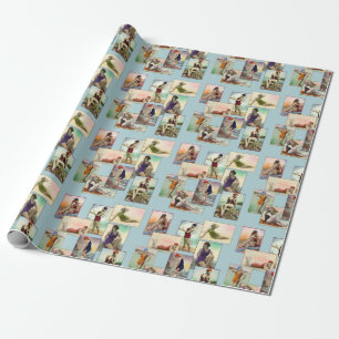 Geschenkpapier mit Vintage-Badeschönheiten