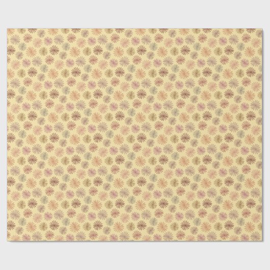 Geschenkpapier mit Wasserfarben-Blumen (Flach)