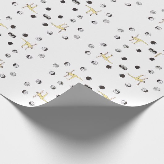 Geschenkpapier mit Yoga-Design (Ecke)