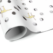 Geschenkpapier mit Yoga-Design (Rolleneckpunkt)