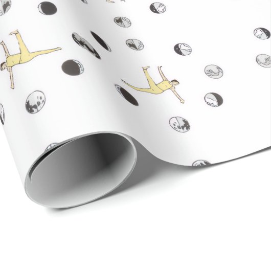 Geschenkpapier mit Yoga-Design (Rolleneckpunkt)