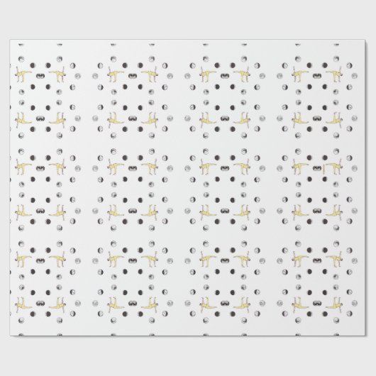 Geschenkpapier mit Yoga-Design (Flach)