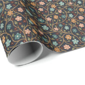 Geschenkpapier mit Zweigen und Blumen (Rolleneckpunkt)