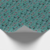 Geschenkpapier | Mittelalterliche moderne Atomkatz (Ecke)