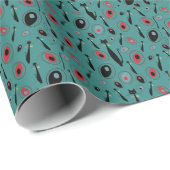 Geschenkpapier | Mittelalterliche moderne Atomkatz (Rolleneckpunkt)