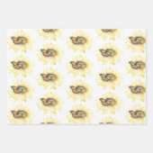 Geschenkpapier Monarch über Sonnenblumen Kunst Set (Vorderseite)