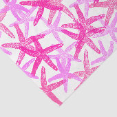 Geschenkpapier Nautischer Sternenfisch, rosa weiß Seidenpapier (Ausschnitt)