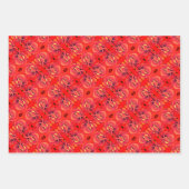 Geschenkpapier Neon Orange Begonias Set (Vorderseite 3)