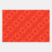Geschenkpapier Neon Orange Begonias Set (Vorderseite)
