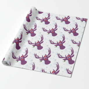 Geschenkpapier Neujahr Hirsche