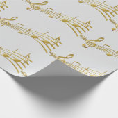 Geschenkpapier Notenschlüssel.  (Ecke)