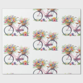 Geschenkpapier-Pastell-Frühlingsblumen-Geschenkpap Geschenkpapier