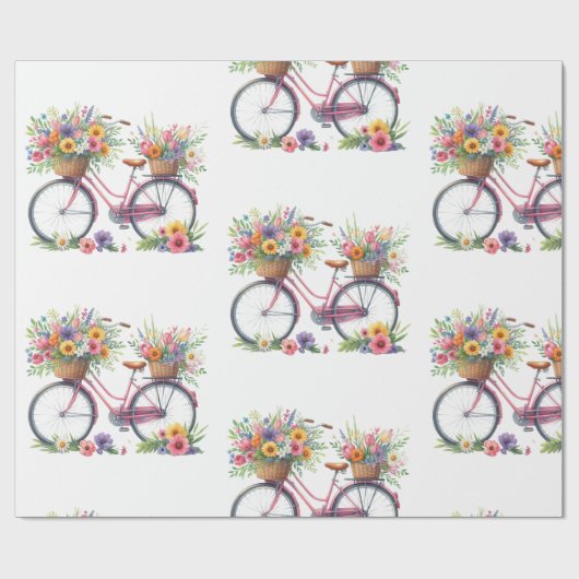 Geschenkpapier-Pastell-Frühlingsblumen-Geschenkpap Geschenkpapier (Flach)