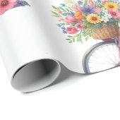 Geschenkpapier-Pastell-Frühlingsblumen-Geschenkpap Geschenkpapier (Rolleneckpunkt)