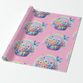 Geschenkpapier-Pastell-Frühlingsblumen-Geschenkpap Geschenkpapier (Ungerollt)