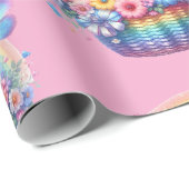 Geschenkpapier-Pastell-Frühlingsblumen-Geschenkpap Geschenkpapier (Rolleneckpunkt)