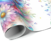 Geschenkpapier-Pastell-Frühlingsblumen-Geschenkpap Geschenkpapier (Rolleneckpunkt)