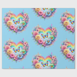 Geschenkpapier-Pastell-Frühlingsblumen-Geschenkpap Geschenkpapier