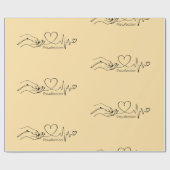 Geschenkpapier Pawfection - One-Line-Art (Flach)