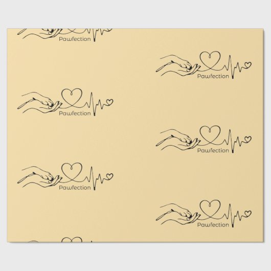 Geschenkpapier Pawfection - One-Line-Art (Saum)
