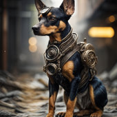 Geschenkpapier Pinscher Steampunk Ausgabe Annick Set