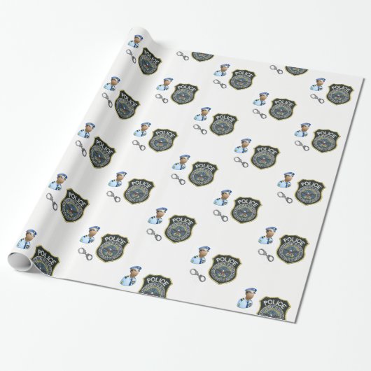 Geschenkpapier Polizist (Ungerollt)