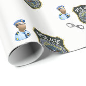 Geschenkpapier Polizist (Rolleneckpunkt)
