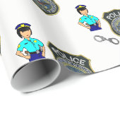 Geschenkpapier Polizistin (Rolleneckpunkt)