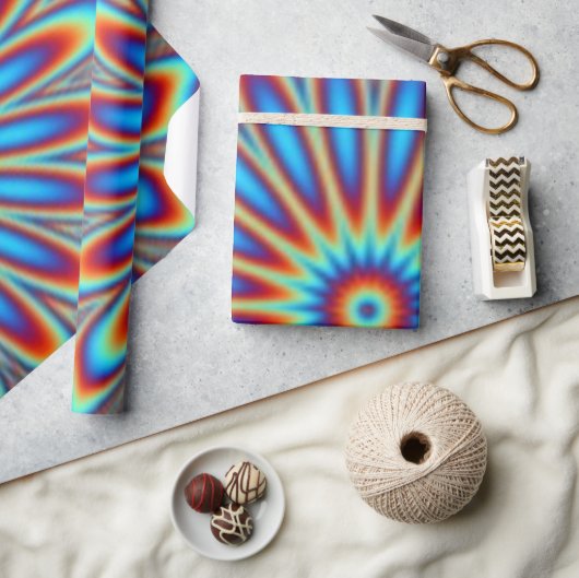 Geschenkpapier - psychedelische Kunstblume (Kunsthandwerk)
