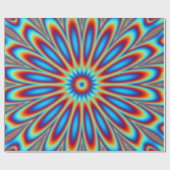 Geschenkpapier - psychedelische Kunstblume (Flach)