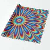 Geschenkpapier - psychedelische Kunstblume (Ungerollt)