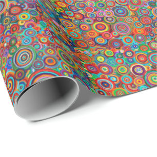 Geschenkpapier - psychedelische Kunstkreise