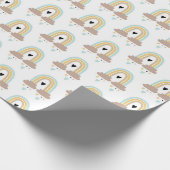 Geschenkpapier - Regenbogenwolken Herzen (Ecke)