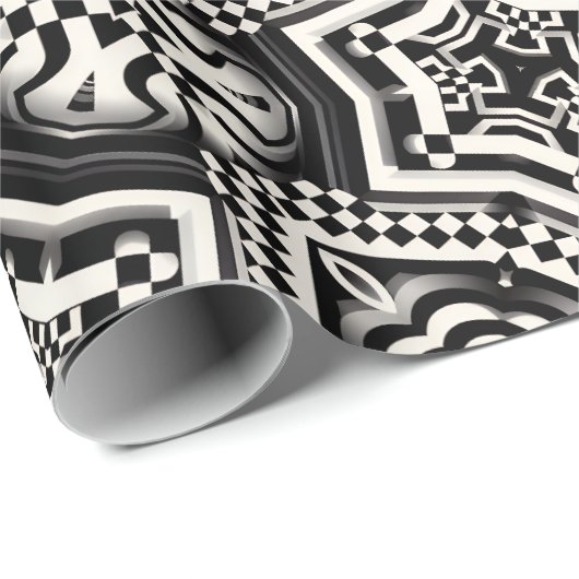 Geschenkpapier | Retro Mod Schachbrettmuster (Rolleneckpunkt)
