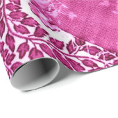 Geschenkpapier Roll Pink White Floral Quilt (Rolleneckpunkt)