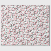 Geschenkpapier Rosa Geburtstag Baseball (Flach)