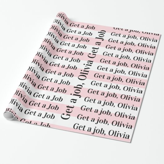 Geschenkpapier Rosa & Weiß gestreift Bekomm einen (Ungerollt)