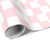 Geschenkpapier Rosa & Weiß kariert Quadrat (Rolleneckpunkt)