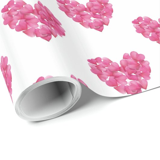 Geschenkpapier. Rose Blütenblatt Geschenkpapier (Rolleneckpunkt)